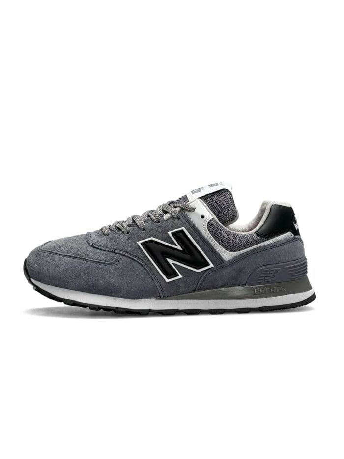 New Balance 574 Full Suede Grey Black