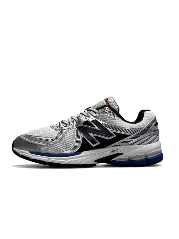 New Balance 860v2 White Silver Navy